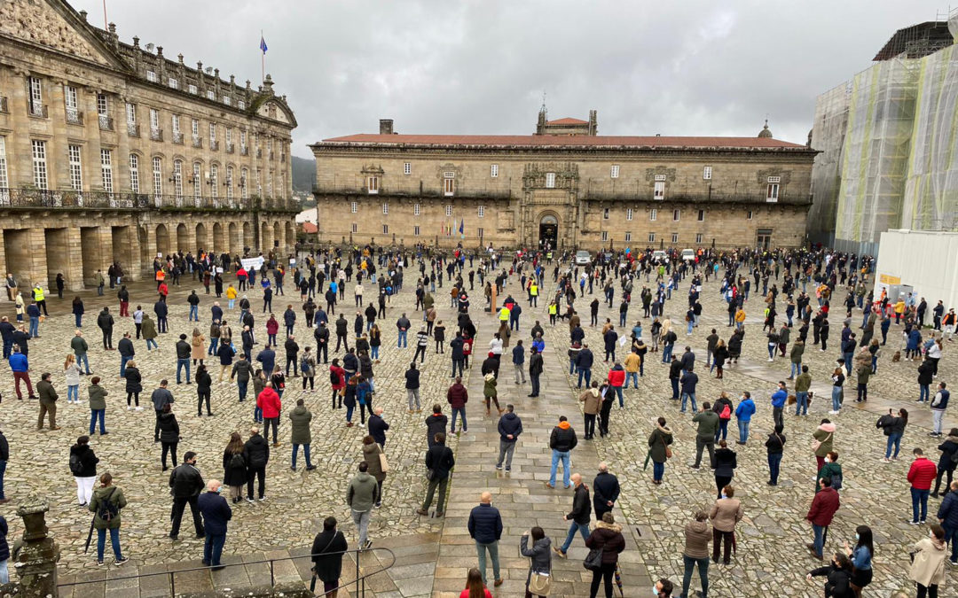 La hostelería compostelana pide poder trabajar y ayudas para evitar cierres